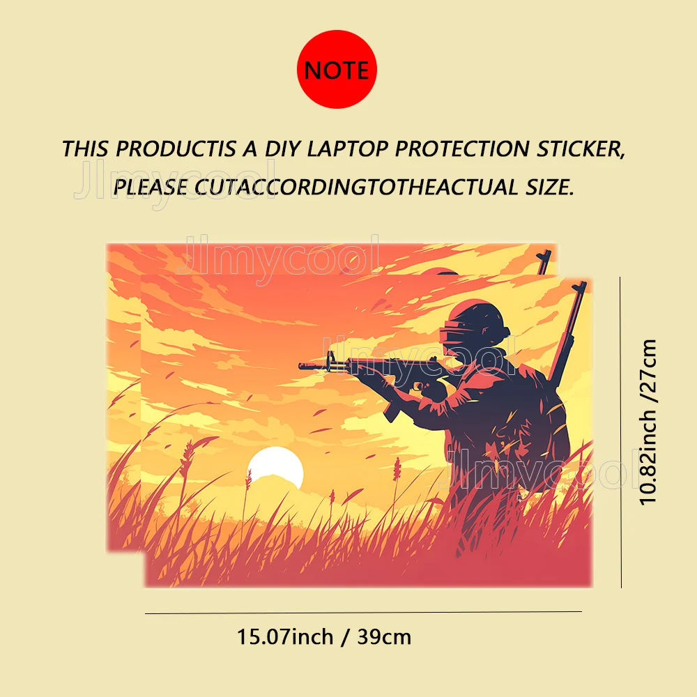 2pcs Gunman Protector Guardian No Need To Worry about Peeling Stickers, Themed Laptop Stickers - High Quality PVC Self-adhesive