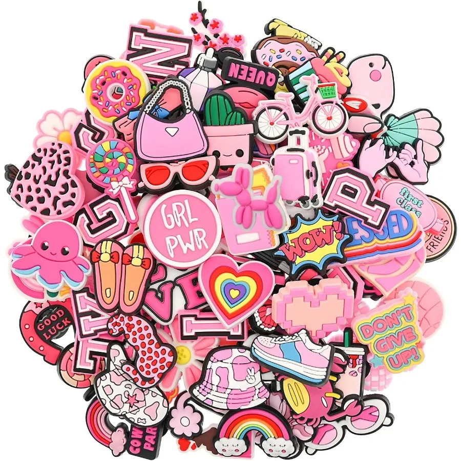 

Подвески для обуви, милые розовые аксессуары для обуви, подвески для девочек-подростков, взрослых, вечерние сувениры