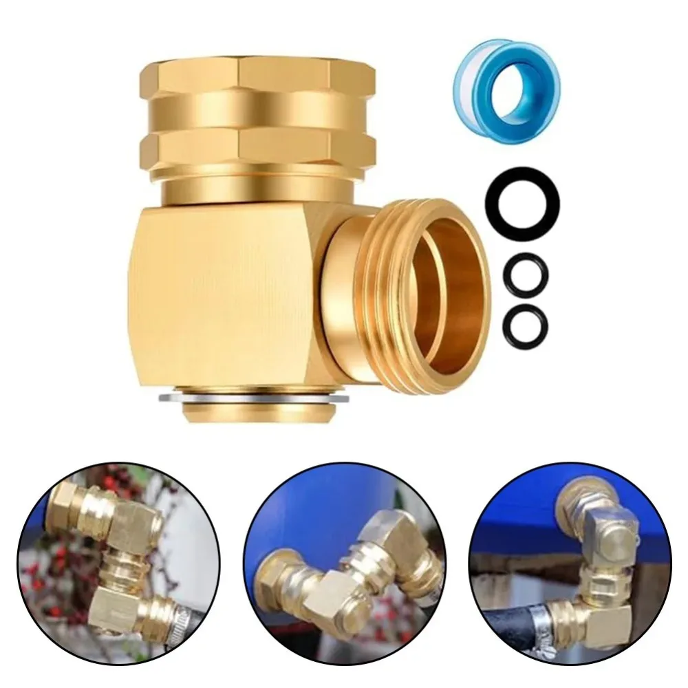 

High Quality 90 Degree Hose Swivel Elbow Solid Brass Adjustable Elbow Connector Watering Equipment Connector