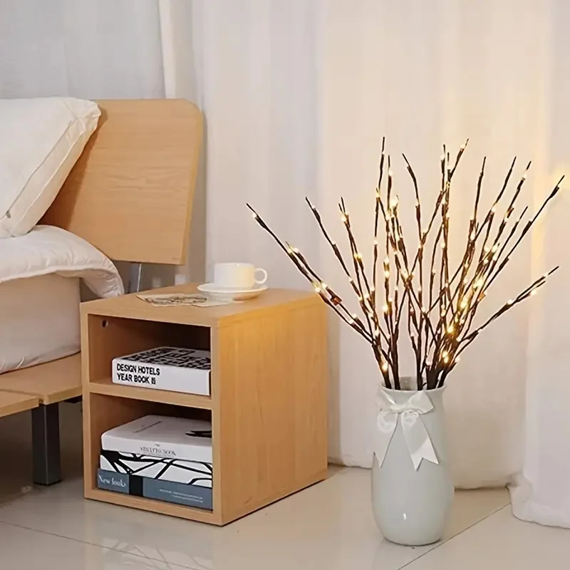 Imagem -06 - Bateria Powered Luzes Decorativas Enchimento de Vaso Alto Willow Twig Iluminado Ramo Flexível para Decoração de Casa 20 Leds pc Pcs Pcs