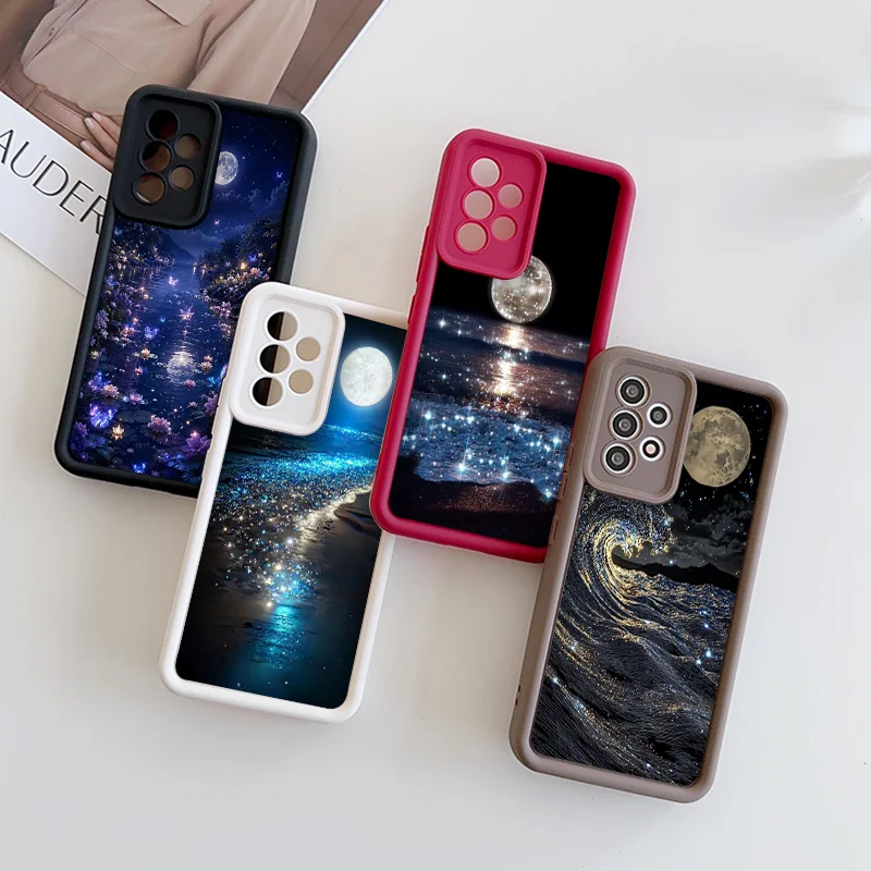 Phone Cases Beach - غطاء هاتف بنمط مناظر الشاطئ والقمر
