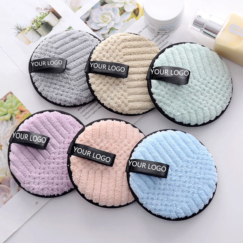 50PCS Customized LOGO LOGO Microfiber Makeup Remover Pads Reusable Face Skin Care Cloths Makeup Remover Face Cleaning