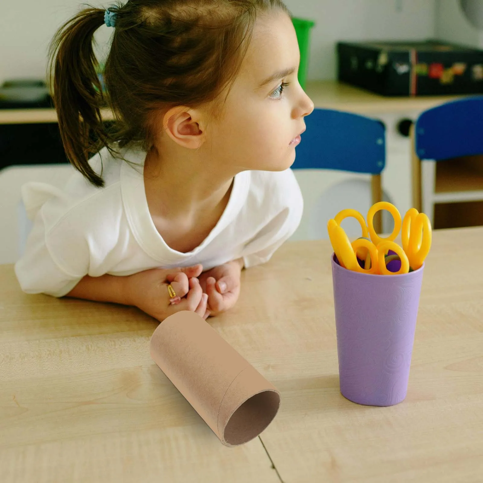 

30pcs Craft Rolls Eco-Friendly Paper Tubes Durable Cardboard Tubes For Art Diy School Projects s Play Wood Color