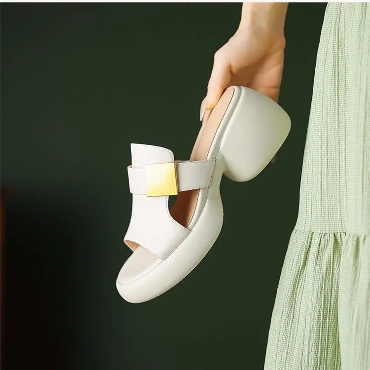 Slippers Women Casual Open Toe Breathable Outdoor Beach Platform Sandals Plus Size Solid Color Wedges Shoes Sandalias 2024