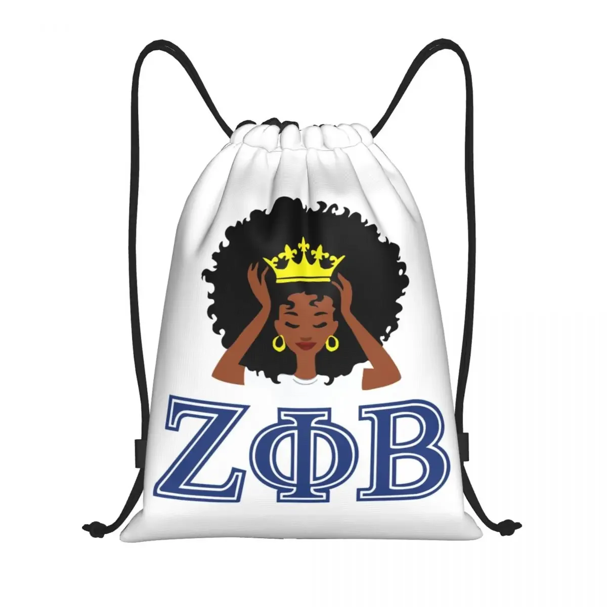 

Рюкзак Zeta Phi Beta на шнурке для мужчин и женщин, спортивный рюкзак, Портативная сумка для тренировок