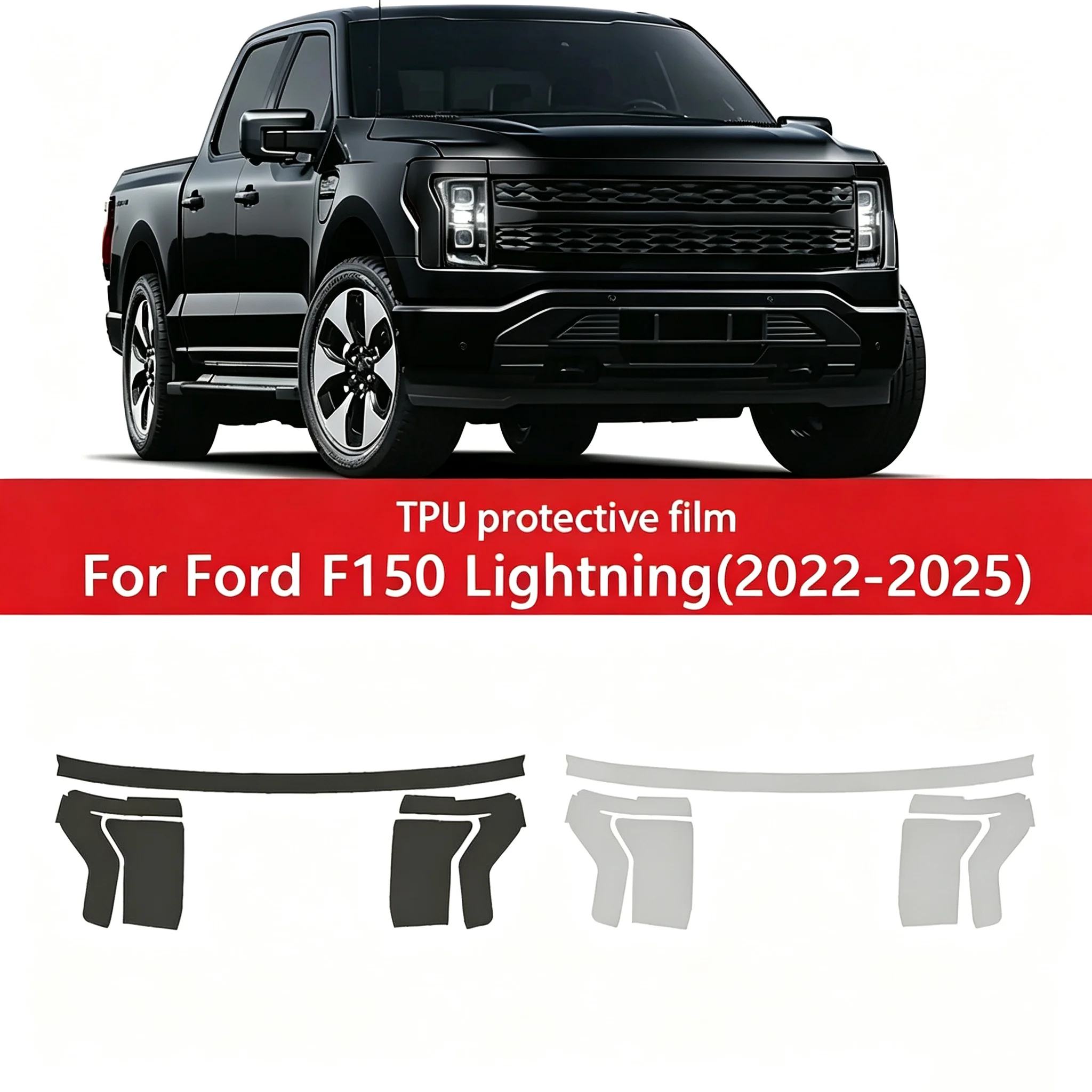 For Ford F150 F-150 Lightning 2022-2025 Car Headlight TPU Protective Film Tinted Customization PPF Anti-scratch
