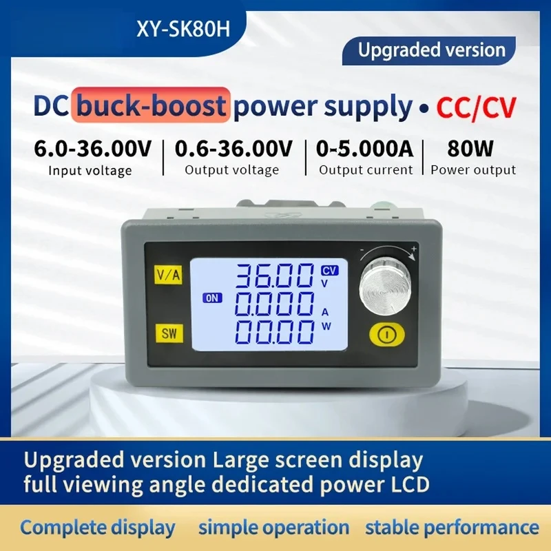 35W/ 80WDC DC Buck Boost Converter CC CV 6-36V 5A / 5-30V Solar Power Module Regulated Laboratory Tool Power Supply For arduino