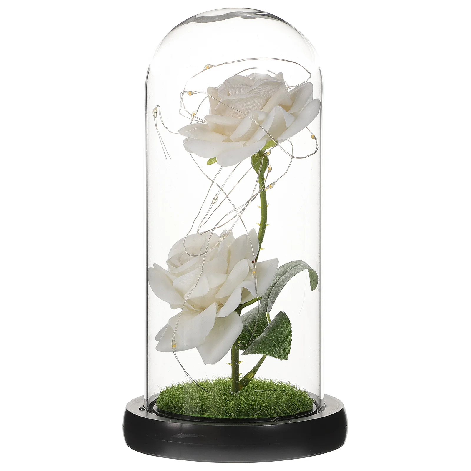 

1Pcs Rose LED Lamp Eternal Romantic Night Light Transparent Glass Valentine Day Atmosphere Decoration Lamp