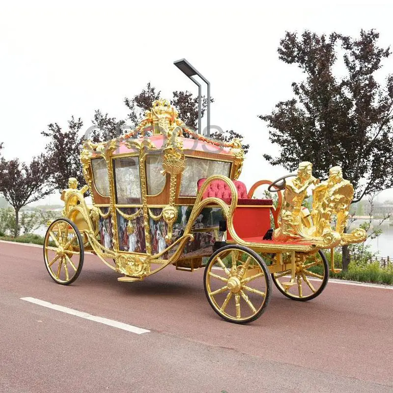 Electric hoseless carriage for tourism gold state coach for sale