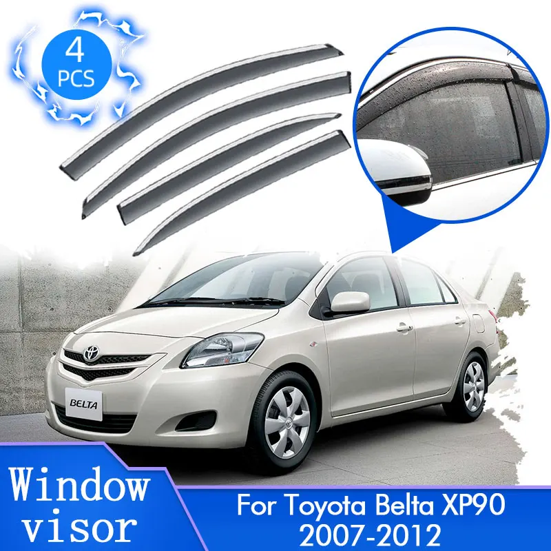 

For Toyota Belta XP90 Vios Yaris Sedan 2007~2012 Rain Window Visor Car Side Vent Windshield Deflector Awning Cover Accessories