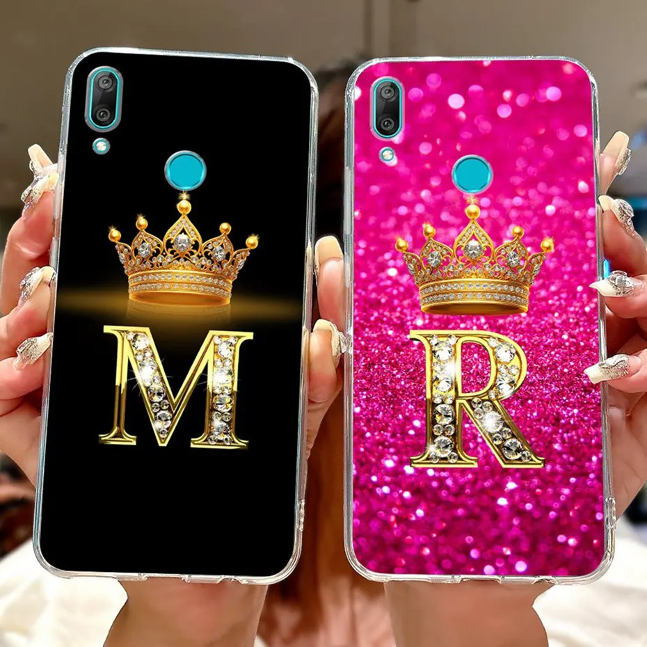 2025 Fashion Letter Phone Case For Huawei Y7 Prime 2019 Y 7 Pro (2019) Y7 DUB-LX1 LX2 LX3 Clear TPU Soft Silicone Cases