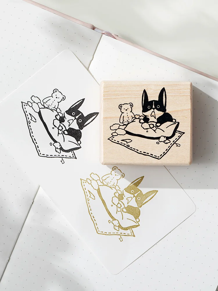 The Story Of Lovely Dogs Wooden Rubber Stamp DIY Scrapbooking Photo Album Journal Material Wood Seal