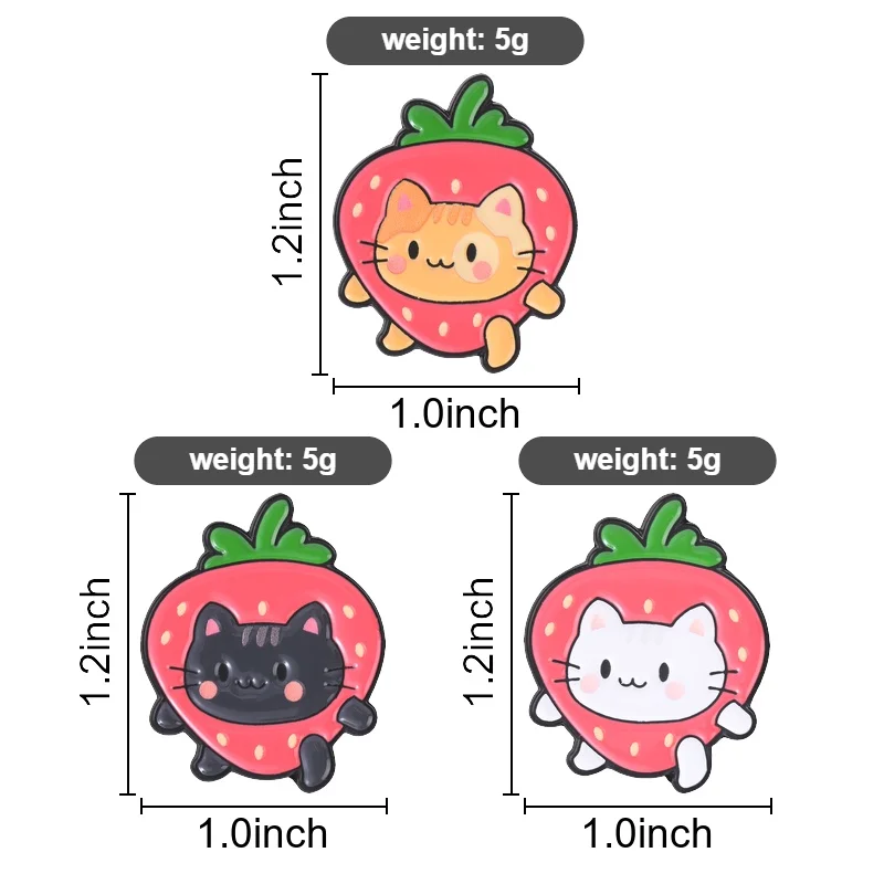 2–6 Stück/Set Tier-Sammlung, Emaille-Anstecknadeln, Obst, Katze, Kaffee, Pilz, Brosche, Bücherwurm, Dino, Drache, Gans, Regenbogenpfote, Abzeichen, Schmuck – Detail 12