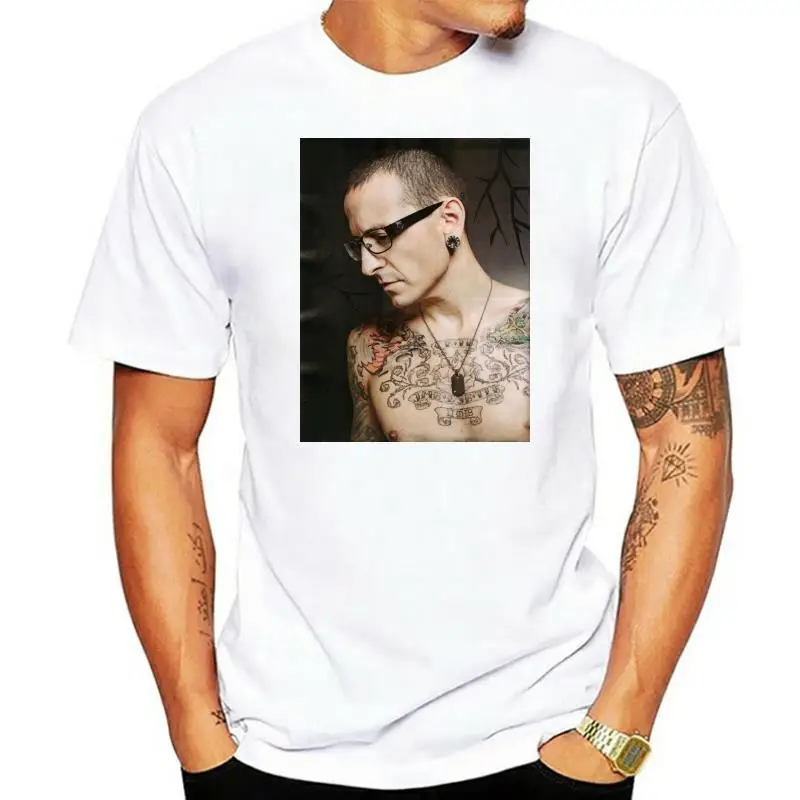 Chester Bennington Tattoo T-Shirt -  Tribute Unisex Cool Top Gift