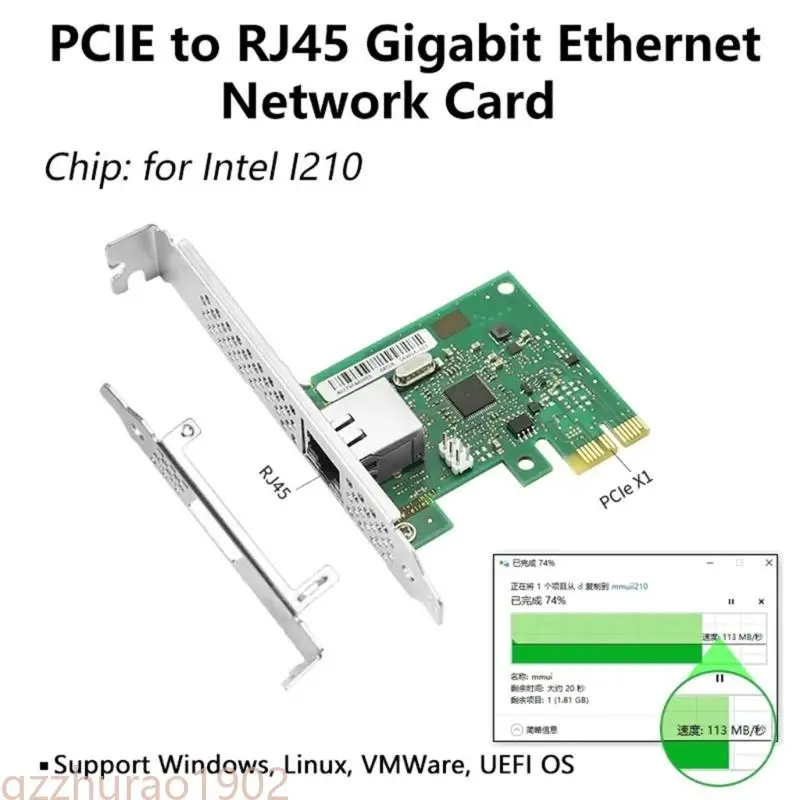 97QB PCIE Gigabits Single Port Networks Card PCIE RJ45 Gigabits Card com i210at chip pxe para pc