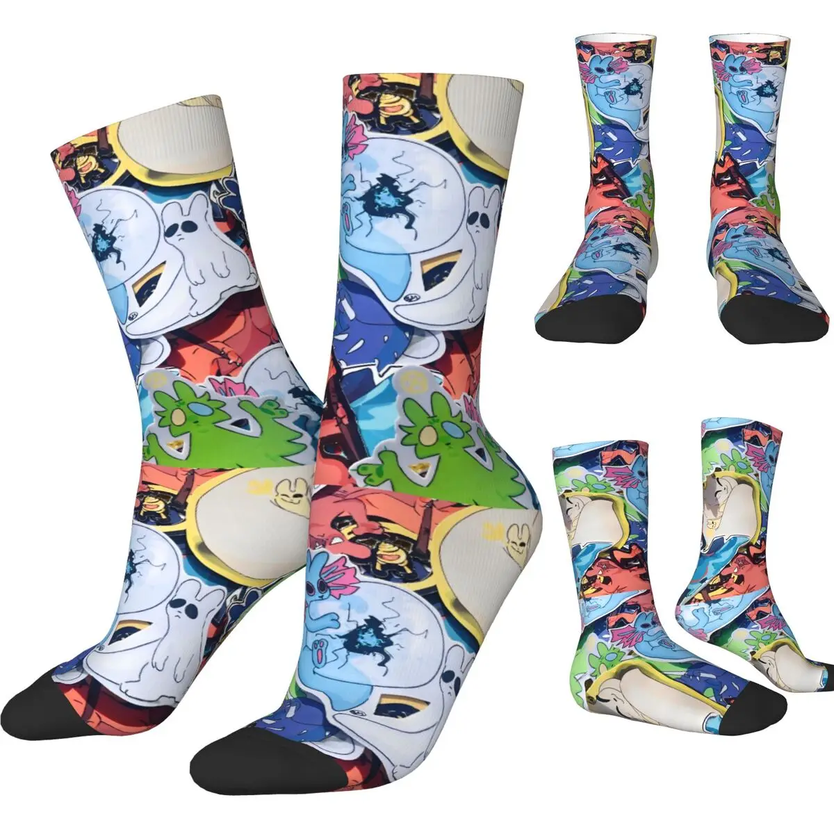 Men Socks Rain World Downpour Slugcats Stockings Spring Funny Breathable Socks Printed Outdoor Non-Slip Socks