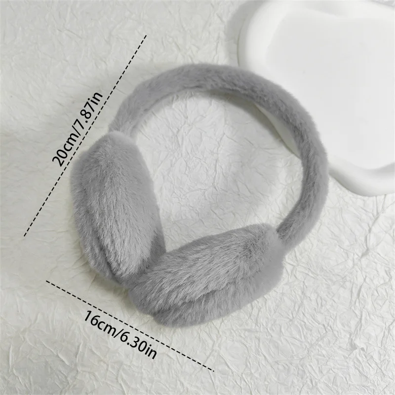 Winter new ear muffs simple versatile plush solid color ear warmer anti-cold warm ear protection men and women