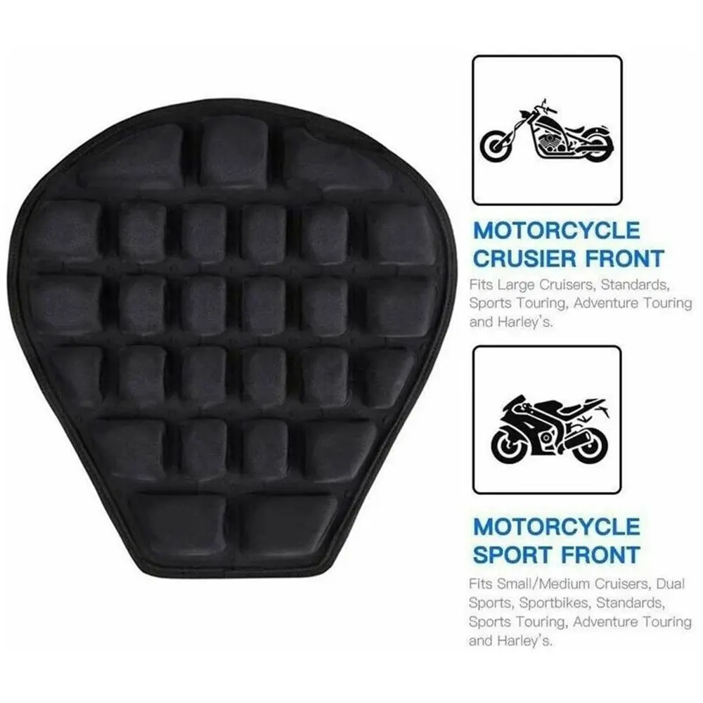 Motorcycle 3D Comfort Gel Seat Cushion Universal Air Motorbike Pillow Pad Cover