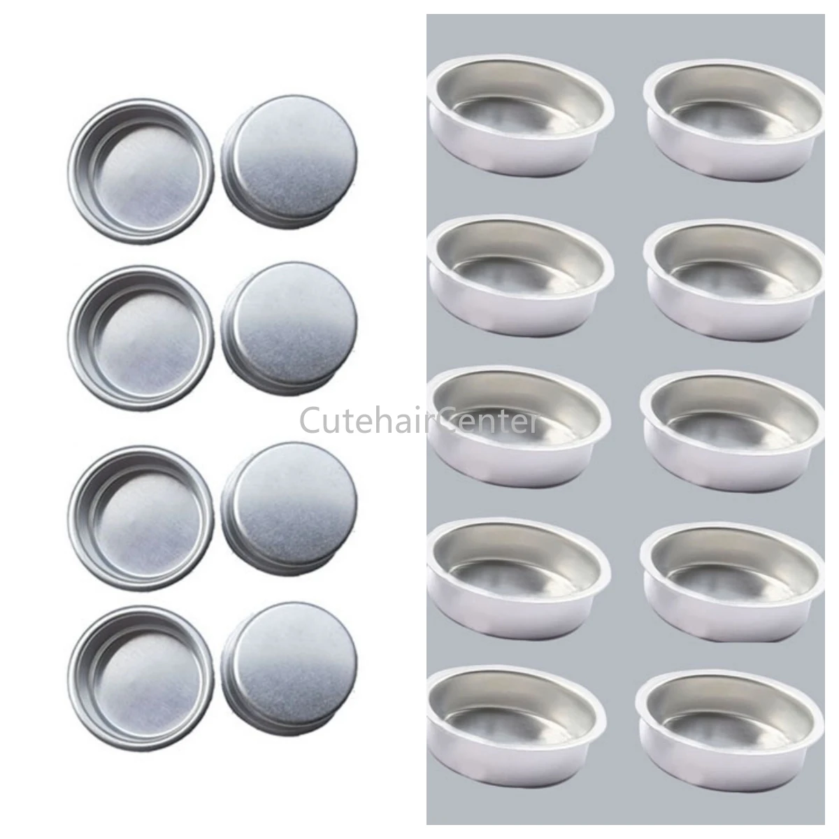 10pcs Metal Candle Cups Silver Candlestick Holders 40mm/1.6