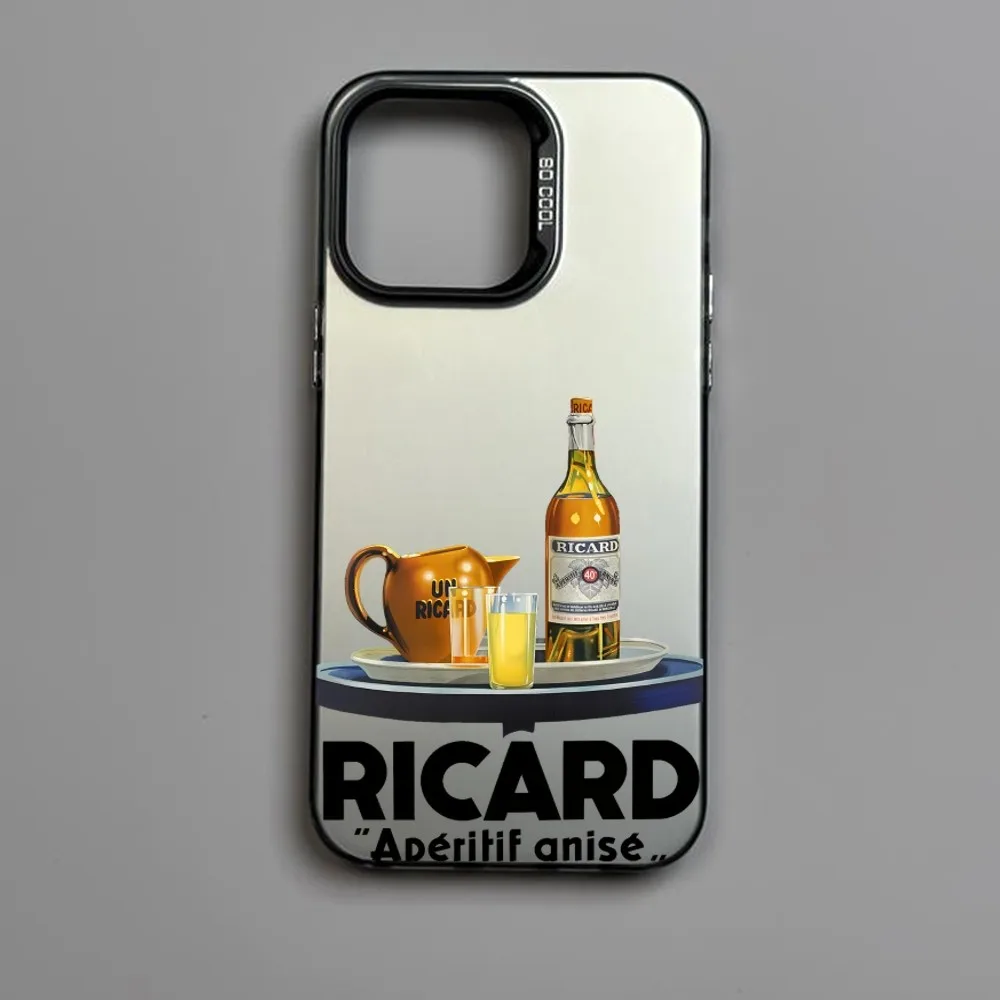 Чехол для телефона R-Ricard IMD Цвет Серебристый корпус для IPhone 16, 15, 14, 13, 12, 11 Pro Max Plus