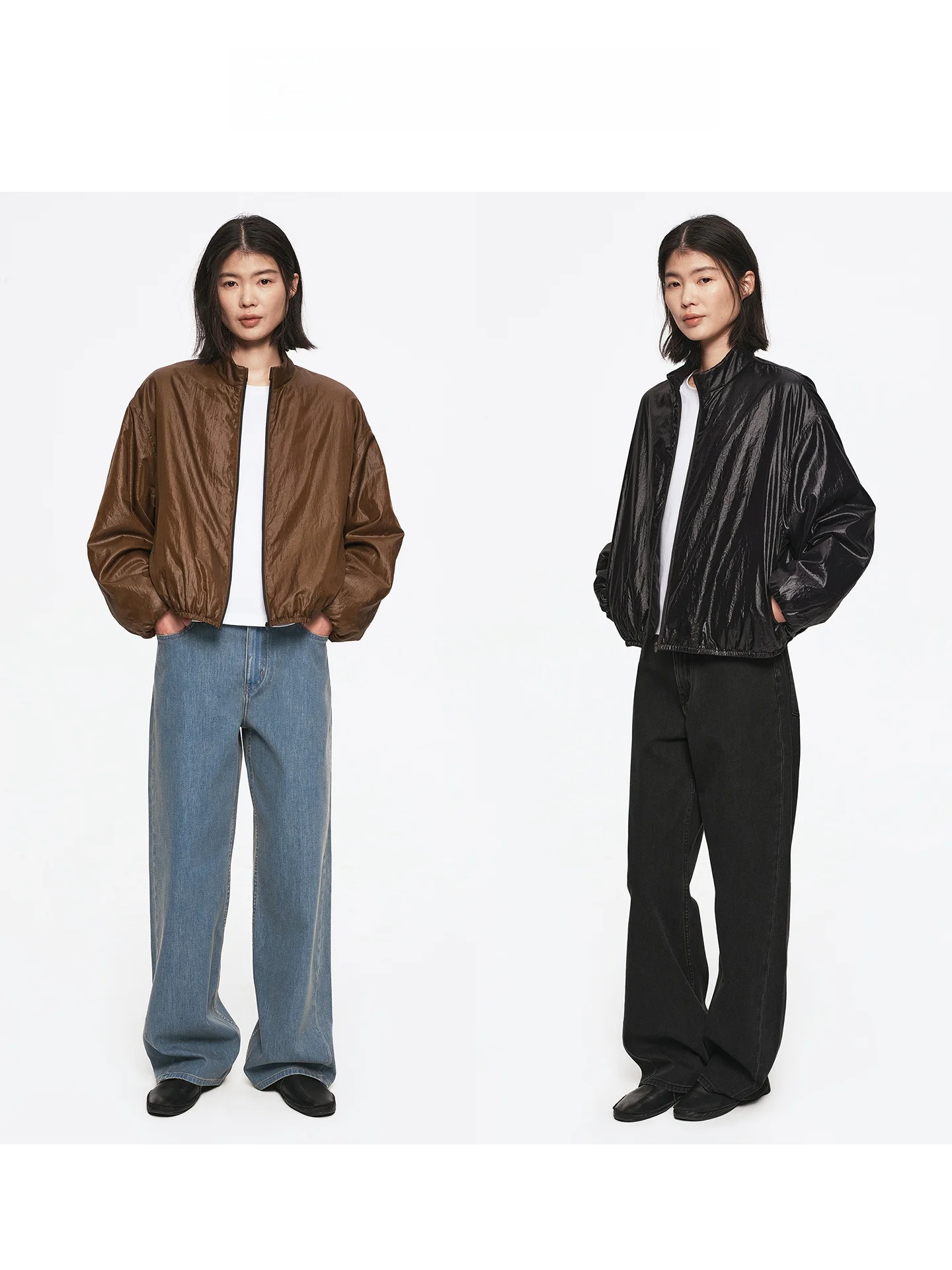 

Женская легкая флисовая куртка Jaja Retro из хлопка с блестящим эффектом и жатой текстурой, теплая, для повседневной носки, стандартной длины, весенняя коллекция