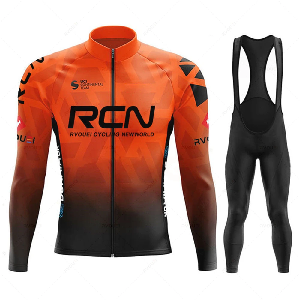 2023 RCN Autumn Cycling Set Long Sleeve Jersey Bike Uniform Sports Bicycle Clothing MTB Clothes Wear Maillot Ropa De Ciclismo