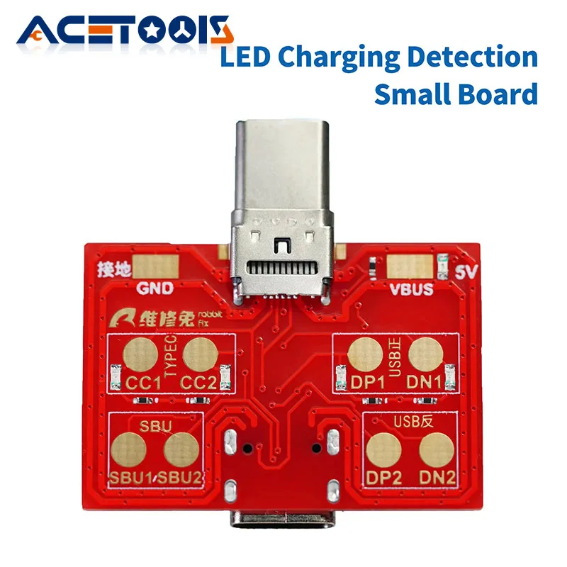 RabbitFix Android TYPE-C Tail Detection Test Small Board Charging DNDP Detection Quick Detection Of Fast Charging Tool