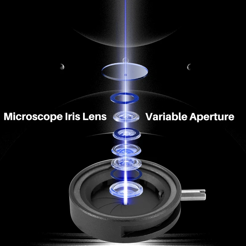 Manual Aperture Adjustable Mechanical Iris Diaphragm Iris Diaphragm For Digital Camera Microscope Iris Lens