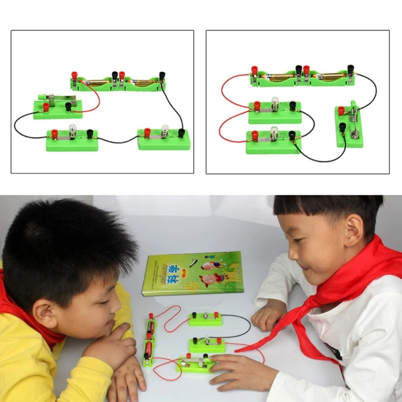 Basic Circuit Electricity Learning Kit DIY Physics Children Educational Manual Toys STEM Experiment Hands-On Ability Tools Gift