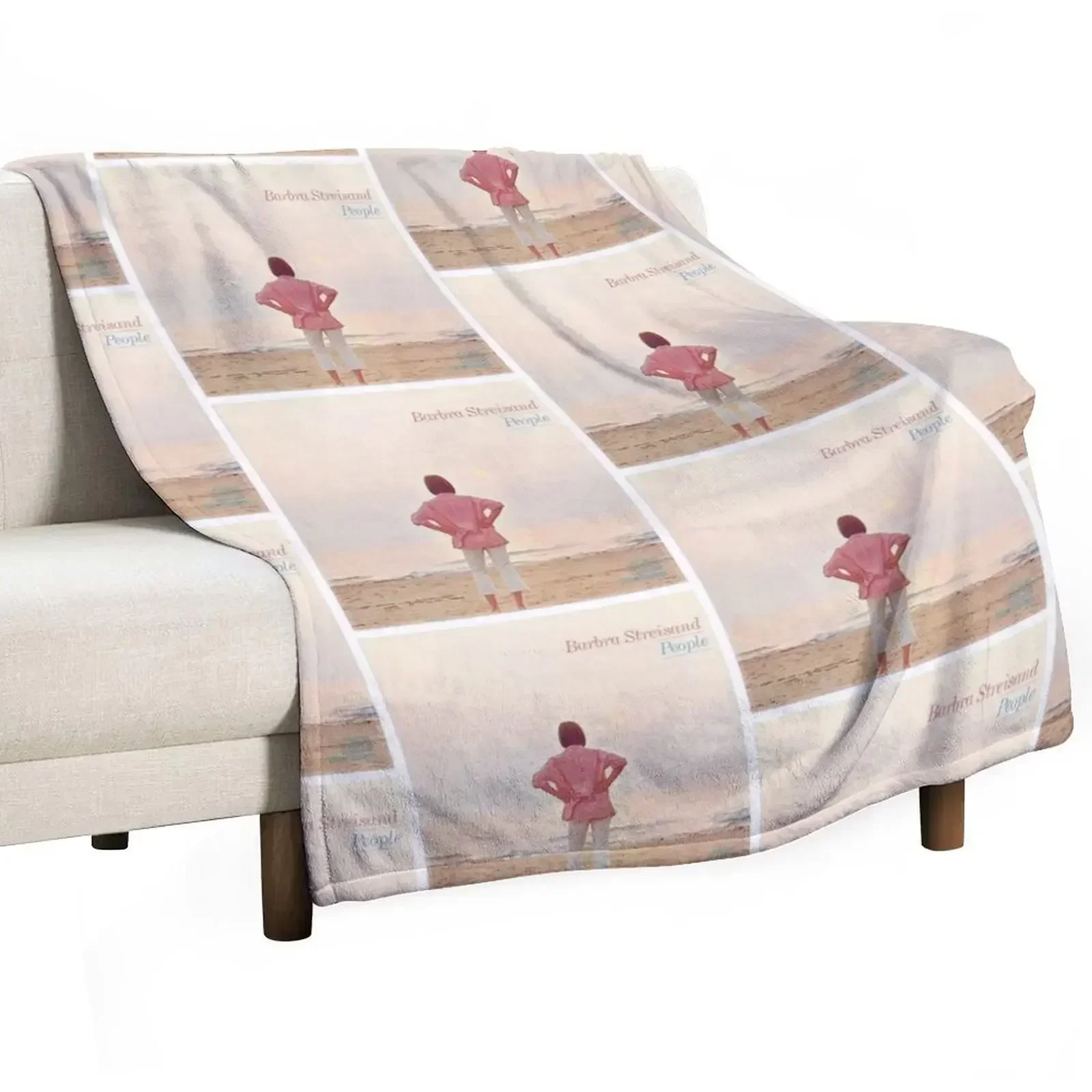 PEOPLE BARBRA STREISAND Throw Blanket Sofa Large Plaid Blankets