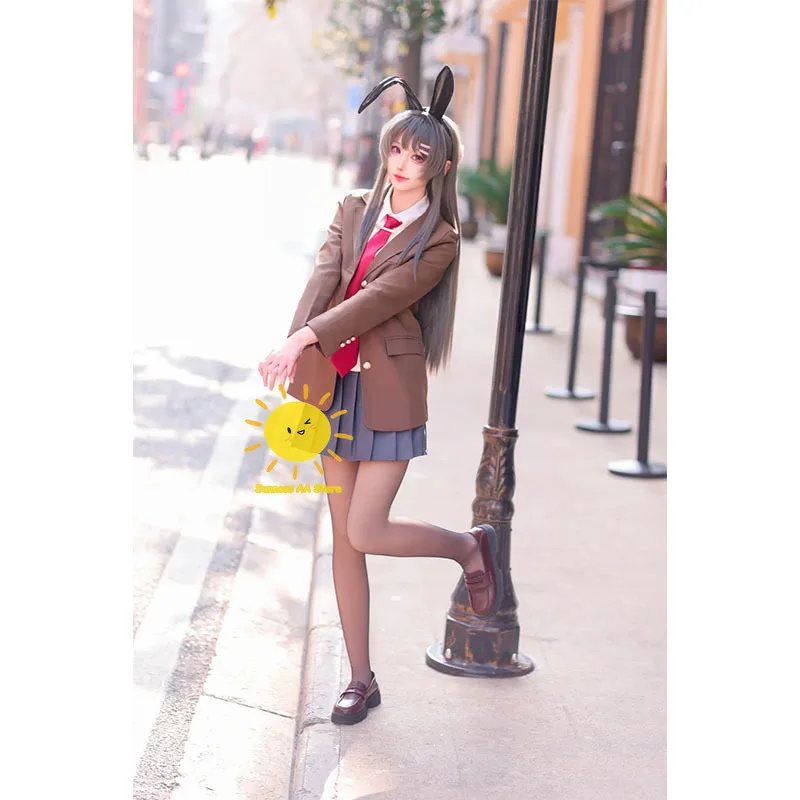 Anime Sakurajima Mai Cosplay Rascal Does Not Dream of Bunny Girl Senpai Cosplay Costumes Mai Suits Wig Halloween Cos Adult Women view 5