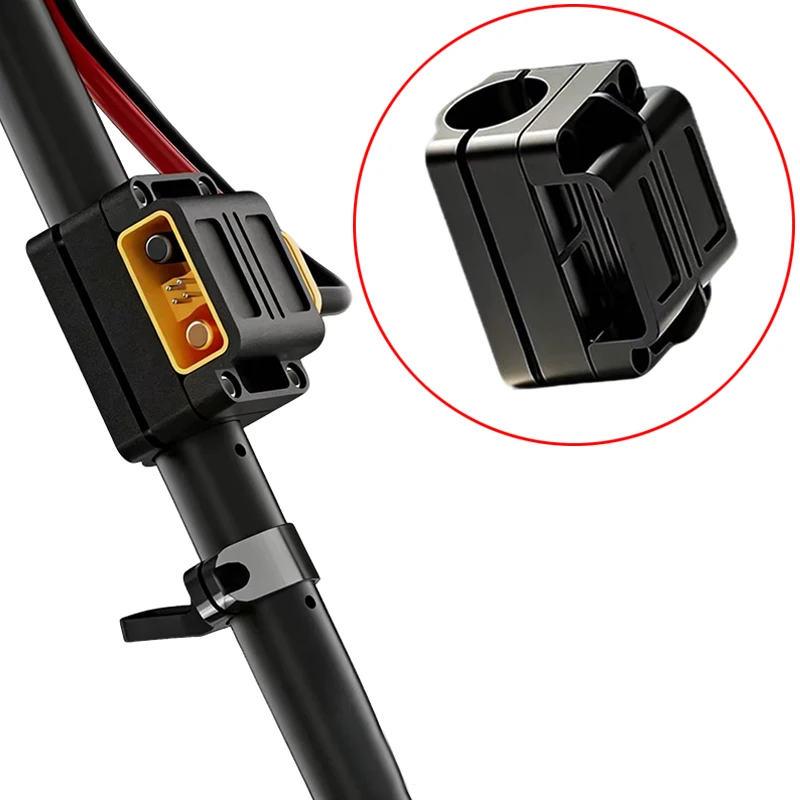 2PCS XT90 AS150U Plug Mounting Bracket Base Dia 20mm Tube Connector Fixing Seat Fastener for RC Agricultural Drone Multicopter