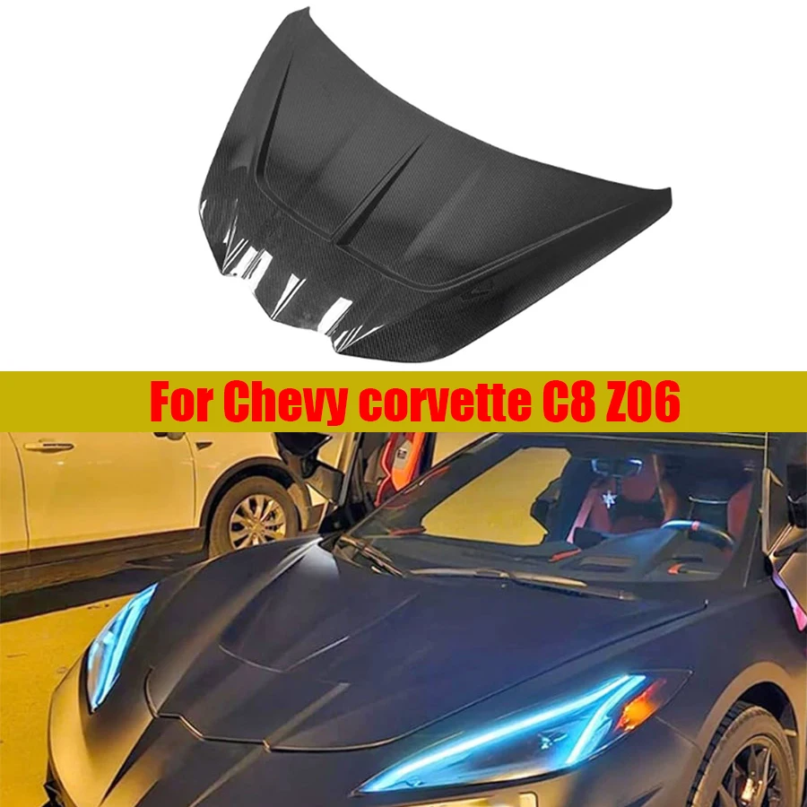 

Для Chevrolet Corvette C8 Z06 2020+ карбоновый капот, крышка двигателя, накладка на капот, обвес кузова