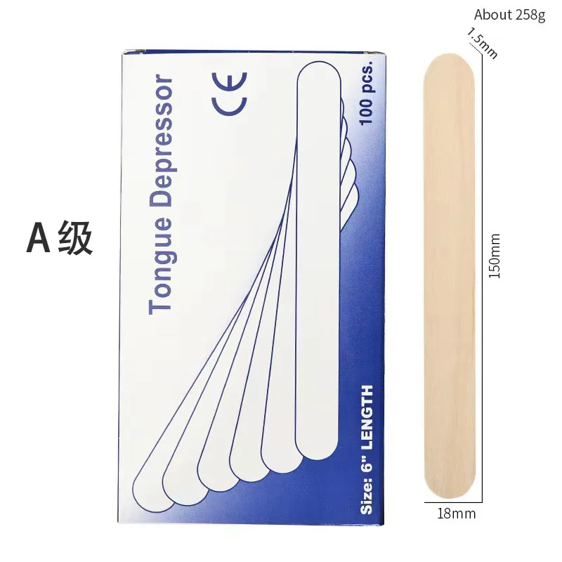 100 PCS Wood Tongue Depressor Waxing Stick Tattoo Tools Tongue Depressor Disposable Bamboo Removal Sticks Tattoo Supply