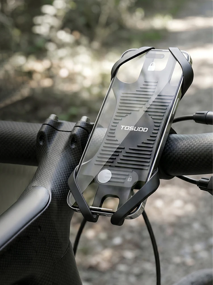AliExpress NONE TOSUOD Ultra Stable Bike Phone Mount Universal Silicone Anti Shake Easy Install Handlebar Bracket for MTB Road Riding