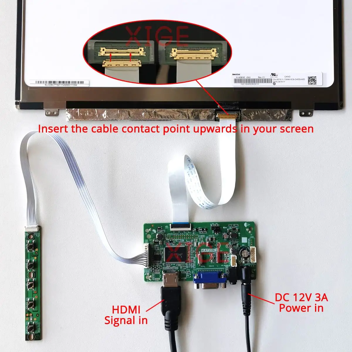 Kit DIY LCD Treiber Controller Board Für M133NWN1 R1 M133NWN1 R3/R4 13,3 "Laptop Panel 1366x768 EDP 30-Pin VGA HDMI-Kompatibel