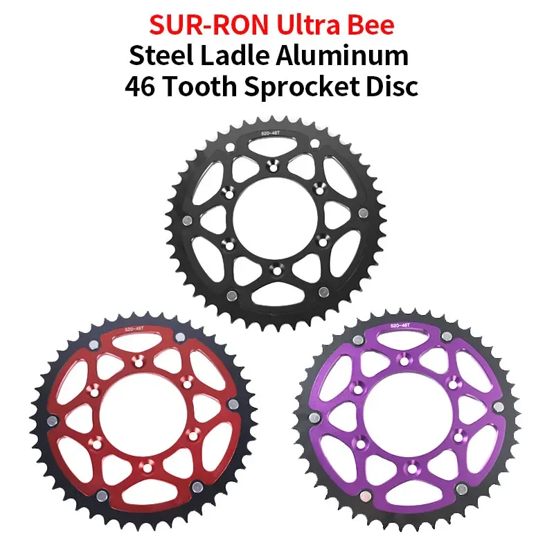 For SUR-RON Ultra Bee Steel-clad Aluminum  46 Tooth Sprocket Disc  Plate E-bike Off-road Dirtbike Motorcycle Accessories SURRON