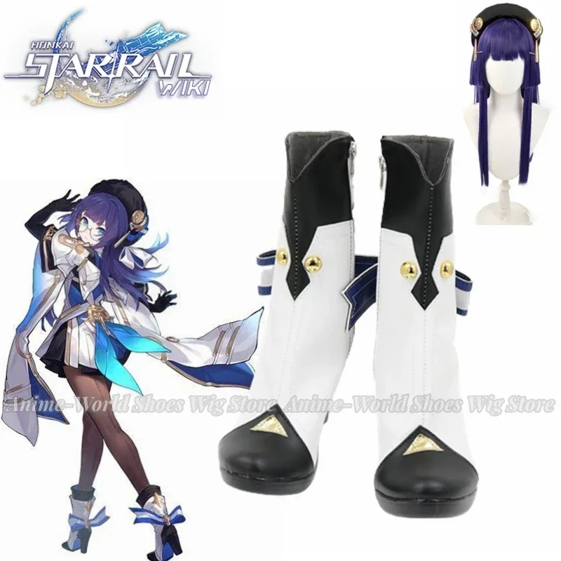 Jeu Honkai Star Rail Pelageya Sergeyevna Cosplay chaussures bottes perruque Halloween Cosplay accessoire de déguisement