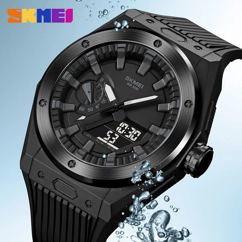 

SKMEI 2103 Новые спортивные часы мужские светодиодные цифровые часы 3 Time Chrono цифровые наручные часы 50 м водонепроницаемый будильник relogio masculino