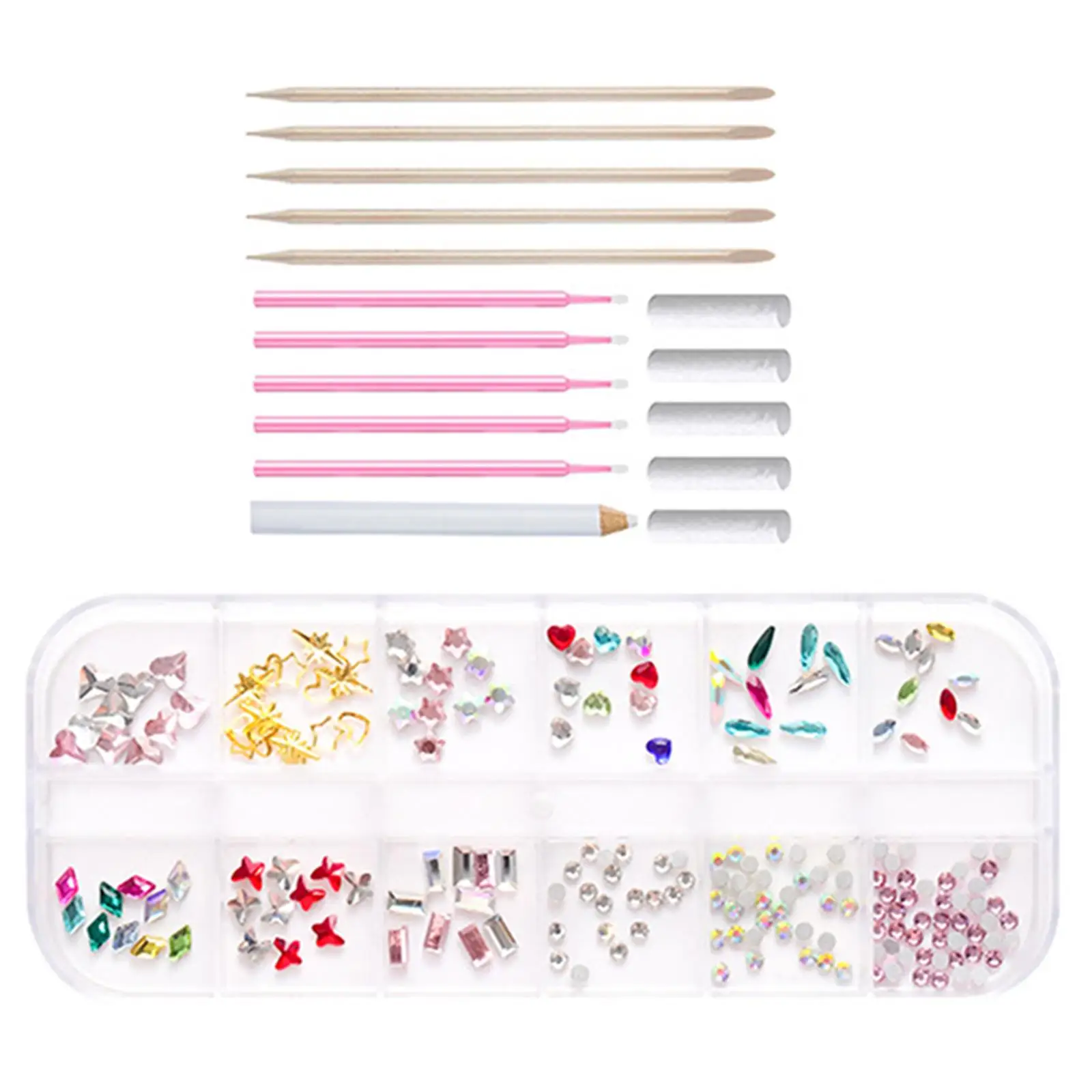 

DIY Tooth Jewelry Kits with Tool Multi Shape Colorful Beauty Salon Use Decorative Teeth Jewelry Decor for Photoshoots Holiday