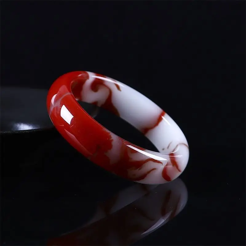 Chicken Blood Yu Bracelet Women's Agate Yu Shi Mom Young Bracelet