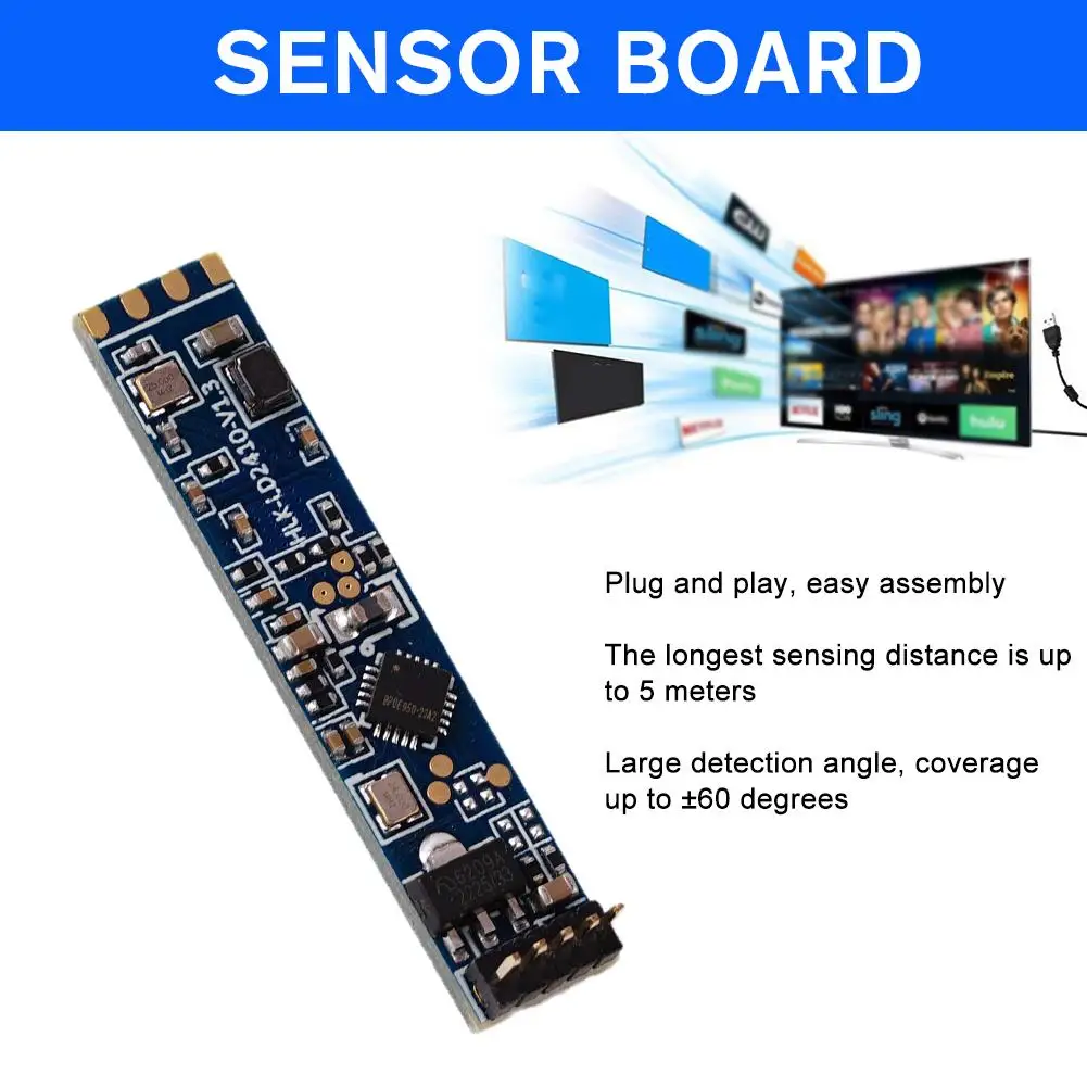 24G Human Presence Sensing Radar Module Millimeter Module Angle LD2410B Bluetooth Sensor Detection Wave Pitch C O5V3