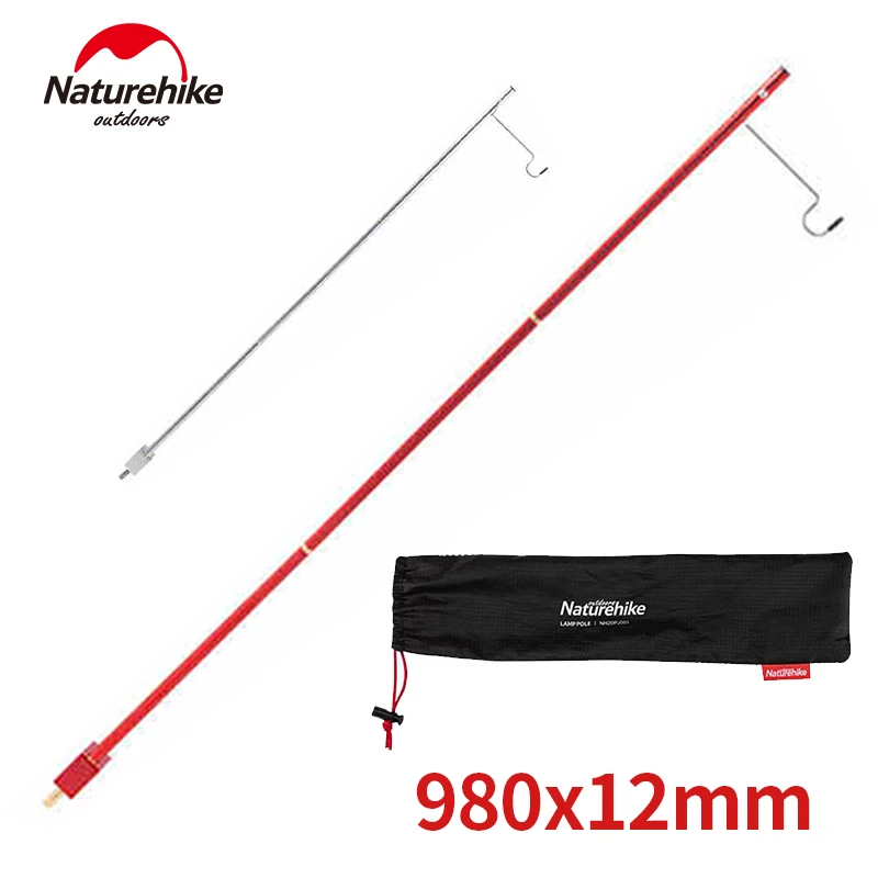

Naturehike Folding Lamp Pole Ultralight 3 Sections Adjustable Aluminum Alloy Camping Light Rack Holder Bracket Fixing Stand Rack