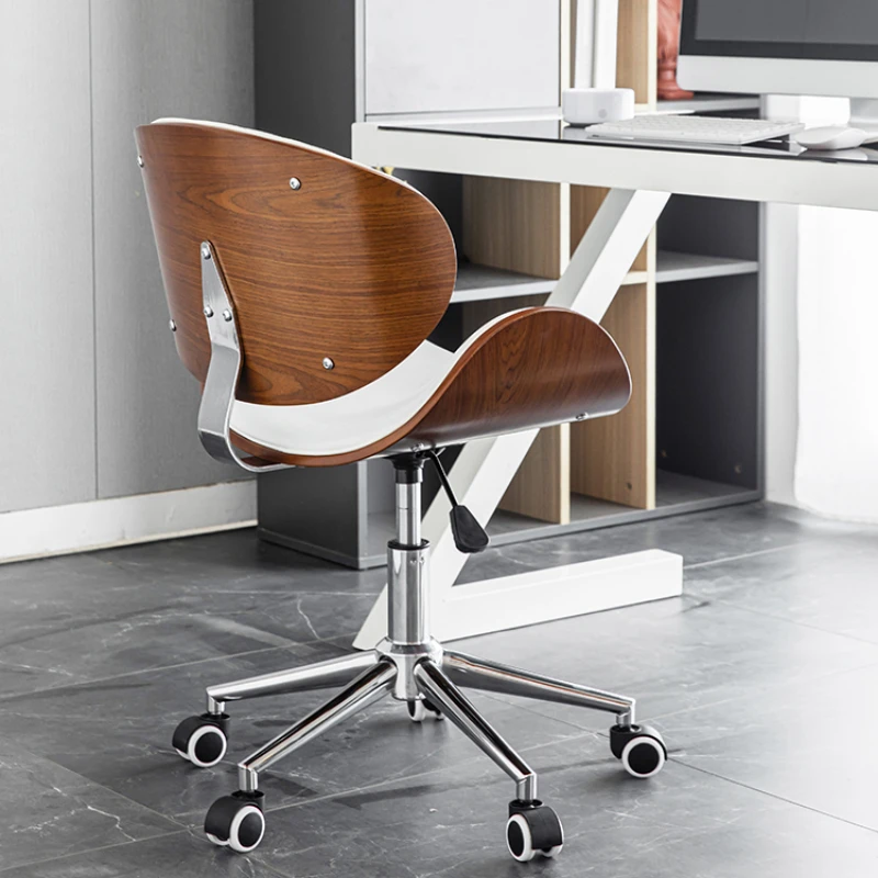 Solid Wood Office Chair Creative Bedroom Furniture Computer Chair Household Study Student Lifting Rotating Pulley Office Chairs