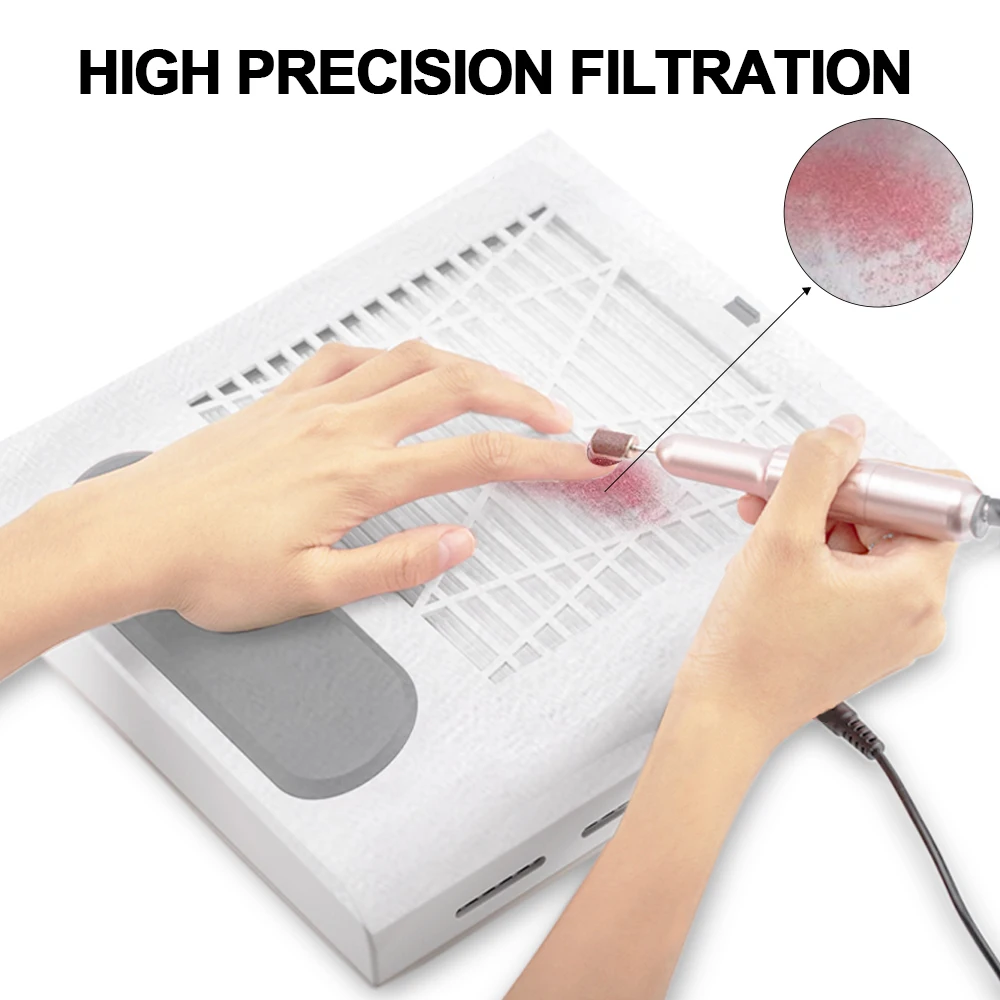 100 Stuks Nail Art Vacuüm Stofafscheider Filter Stofdicht Vervangen Papier Manicure Stoffilter Papier Leveranties voor Nagels Stofzuiger