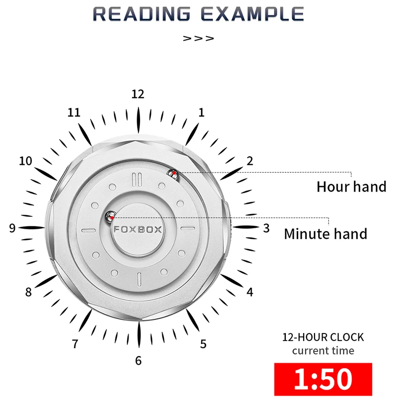 นาฬิกาข้อมือผู้ชายแบรนด์หรู FOXBOX รุ่น Pointer Magnetic Force กันน้ำ สไตล์สปอร์ต ควอตซ์ แฟชั่น relogios masculino