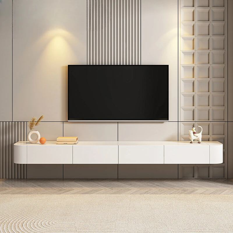 Media Console Furniture Entertainment Unit Tv Stand Movable Modern Living Room Black Mueble Television Replica Design Luxury