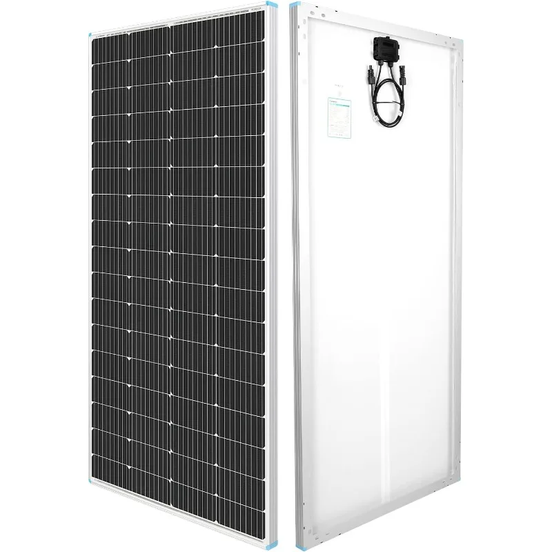 Solar Panel 200 Watt 12 Volt, High-Efficiency Monocrystalline PV Module Power Charger for RV Marine Rooftop Farm Battery