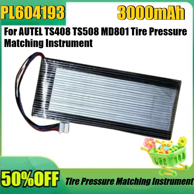 

Новая батарея PL604193 3000 мАч для прибора для измерения давления в шинах AUTEL TS408 TS508 MD801 со встроенной батареей PL604193