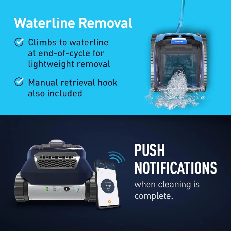 Polaris Freedom Cordless Robotic Pool Cleaner, Cable-Free for All In-Ground Pools up to 50ft, Four Cleaning Modes
